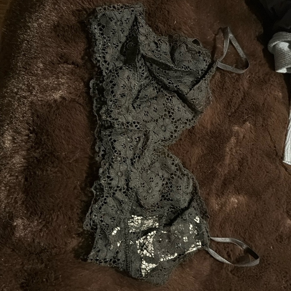 Black lace bralette